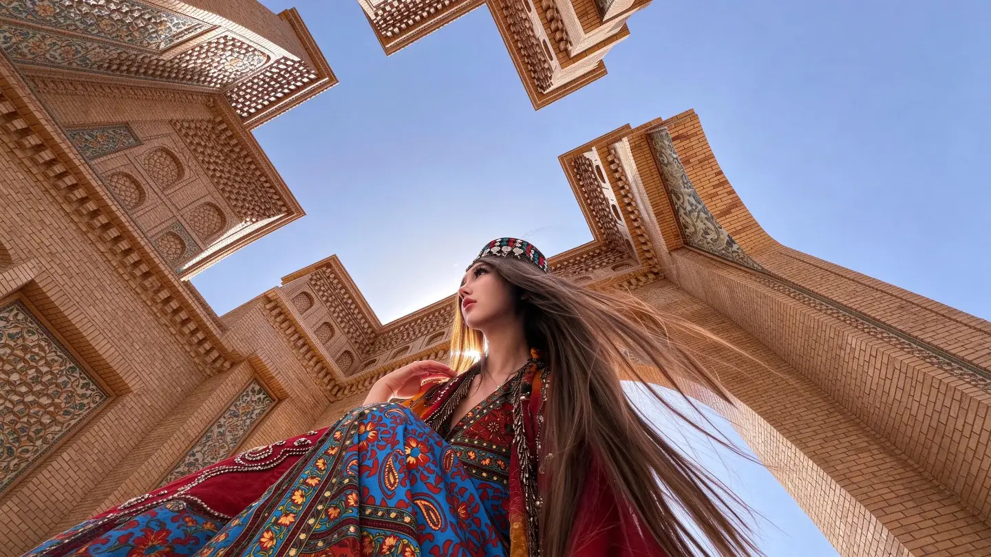 Traditional Uyghur architecture in Kashgar Old City